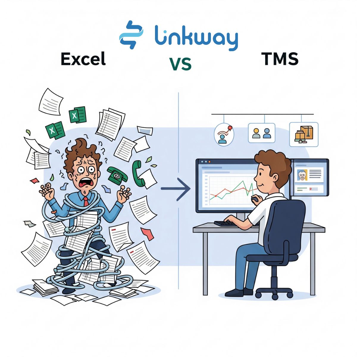 Excel w Transporcie vs. System TMS: Co Tracisz, Trzymając się Arkuszy?